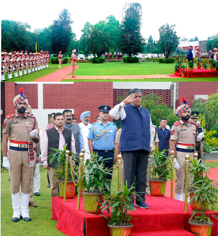 Governor-designate Shri Gulab Chand Kataria given a warm welcome at Punjab Raj Bhavan
